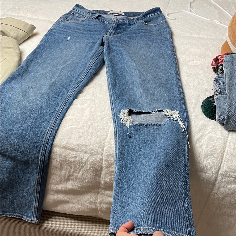 NWOT Abercrombie 90s Straight Low Rise Jeans - Curve Love